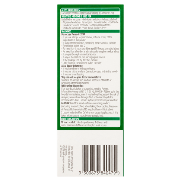 Panadol Extra Optizorb Caplets 16