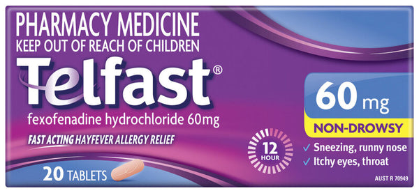 Telfast 60mg Tablets 20