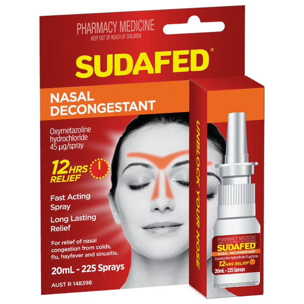 Sudafed Nasal Decongestant Sinus Relief Spray 20mL