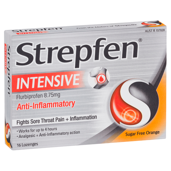 Strepfen Intensive Sugar Free Orange 16 Lozenges