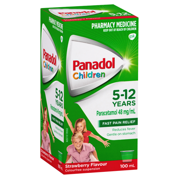 Panadol Children 5-12 Years Strawberry Flavour 100mL