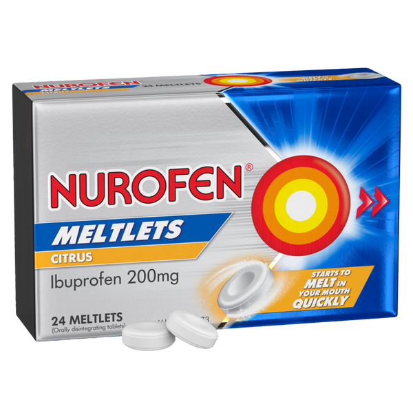 Nurofen Meltlets Citrus 200mg 24 pack