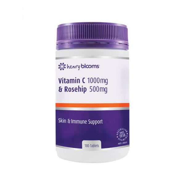 Henry Blooms Vitamin C 1000mg & Rosehip 500mg 180 Tablets