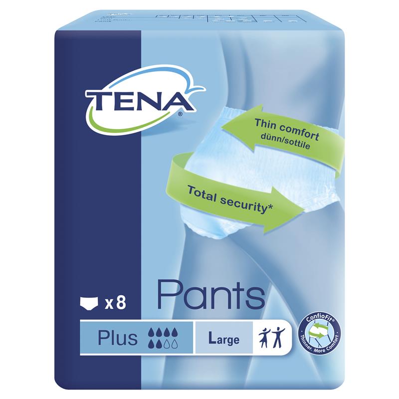 TENA Men Active Fit Pants Plus - Large/Extra Large - 8 PACK