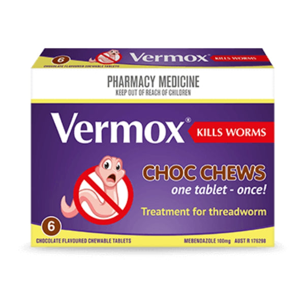 Vermox Choc Chews 6