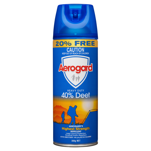 Aerogard Heavy Duty 40% Deet Insect Repellent Aerosol Spray 300g