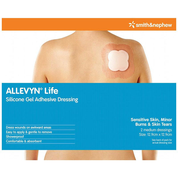 Allevyn Life Medium Foam Dressing 12.9cm x 12.9cm 2 Pack