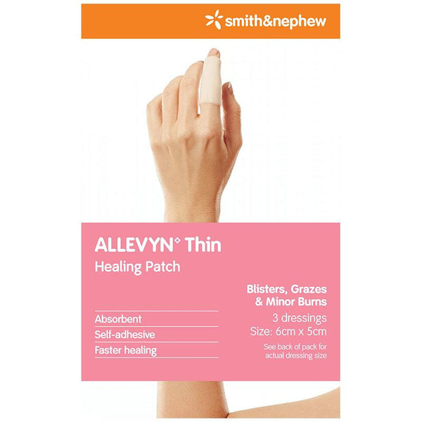 Allevyn Thin Foam Dressing 5cm x 6cm 3 Pack