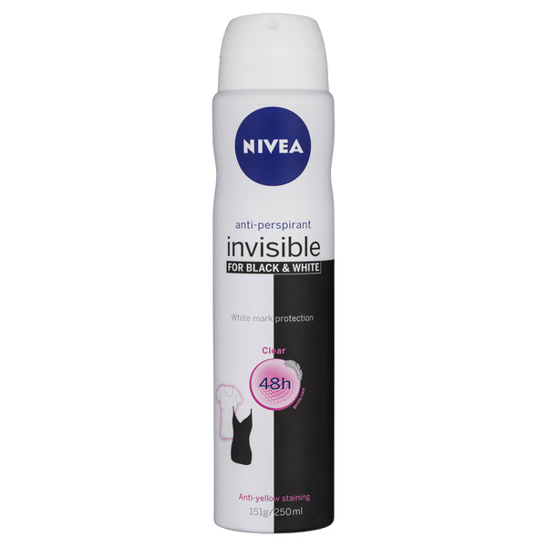 Nivea Women Deodorant Invisible Black and White Clear 250mL