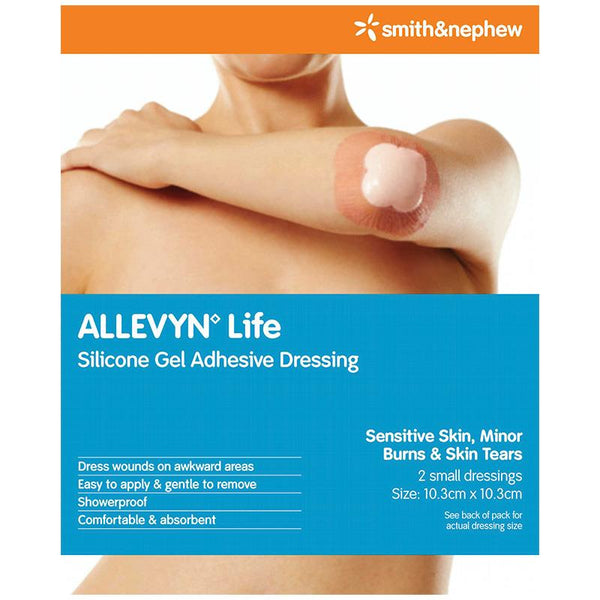 Allevyn Life Small Foam Dressing 10.3cm x 10.3cm 2 Pack