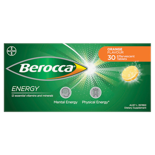 Berocca Energy Original Orange 30 Effervescent Tablets