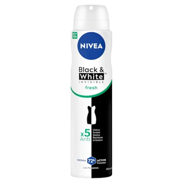 Nivea Black and White Invisible Fresh Deodorant 250mL