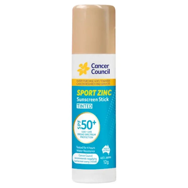 Cancer Council SPF 50+ Sport Zinc Stick Tinted 12g