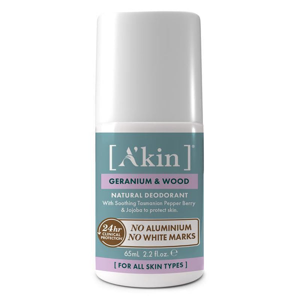 Akin Geranium & Wood Deodorant Roll On 65ml