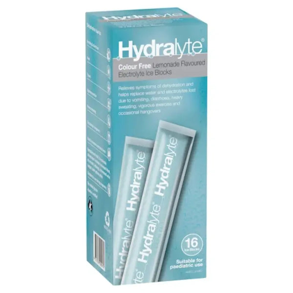 Hydralyte Electrolyte Ice Blocks Lemonade 16 Pieces