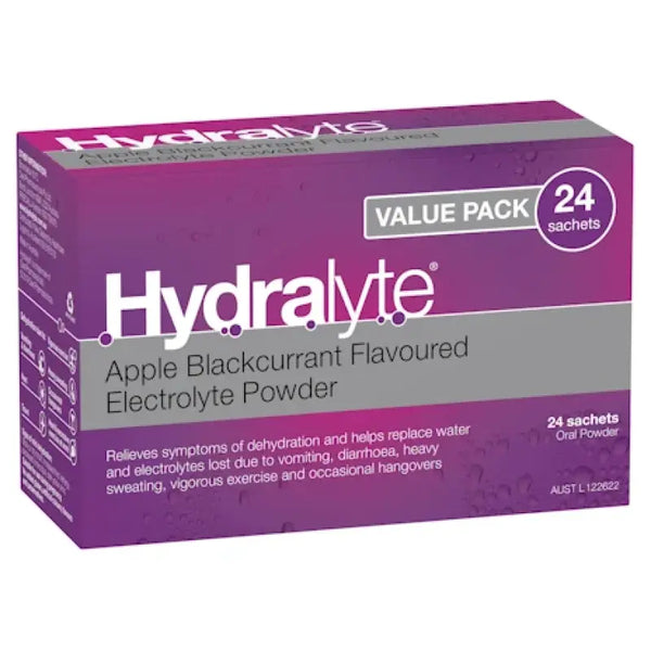 Hydralyte Apple Blackcurrant Powder 24 Sachets