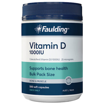 Faulding Vitamin D 1000 IU 500 Capsules
