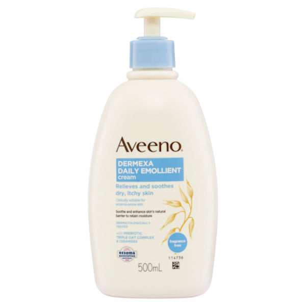 Aveeno Dermexa Daily Emollient Fragrance Free Body Cream 500ml