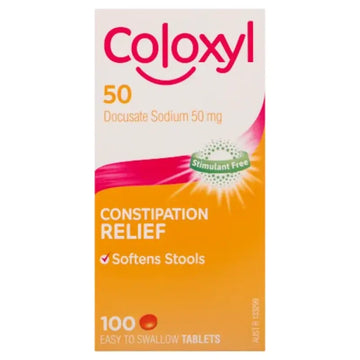 Coloxyl 50mg Tablets 100