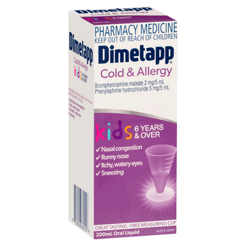 Dimetapp Cold and Allergy Elixir 200mL