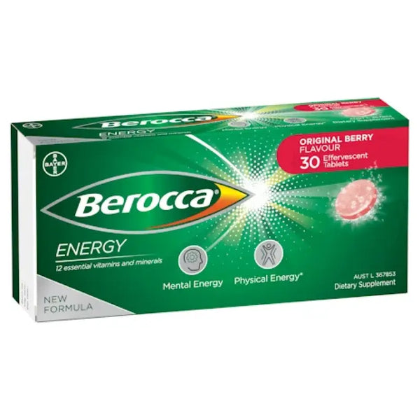Berocca Energy Original Berry Effervescent 30 Tablets