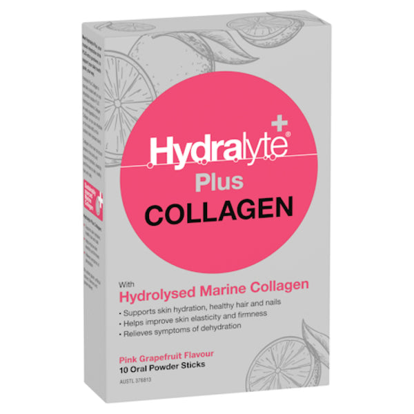 Hydralyte Plus Collagen Powder Sticks 10