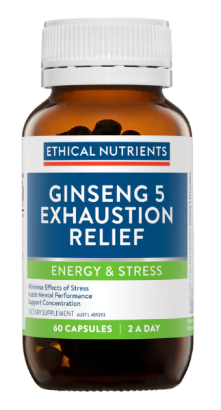 Ethical Nutrients Ginseng 5 Exhaustion Relief 60 Capsules