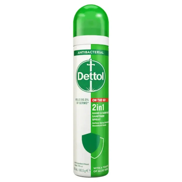 Dettol 2 In 1 Sanitizer Spray With Aloe Vera Extracts 90mL