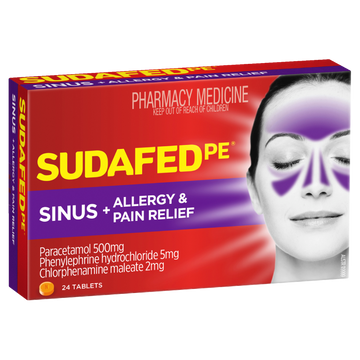 Sudafed PE Sinus + Allergy & Pain Relief Tablets 24 Pack
