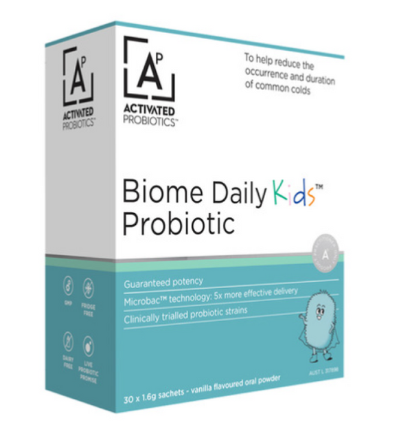Activated Probiotics Biome Daily Kids Probiotic Vanilla Sachets 1.6g x 30 Pack