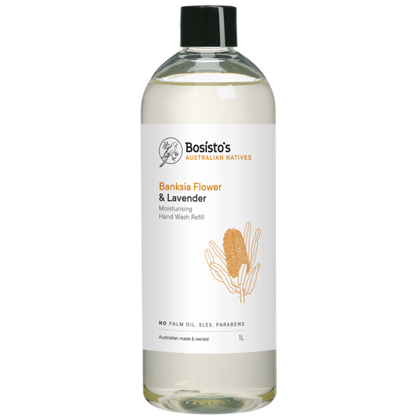 Bosisto’s Banksia Flower & Lavender Hand Wash 1L Refill