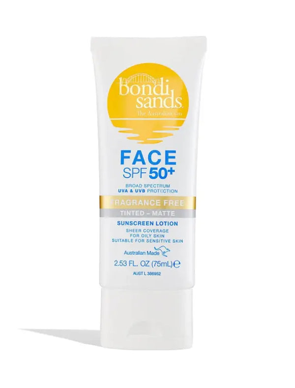 Bondi Sands PF 50+ Fragrance Free Matte Tinted Face Lotion 75mL