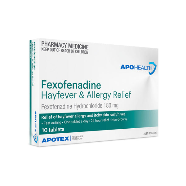 APOHealth Fexofenadine 180mg 10 Tablets
