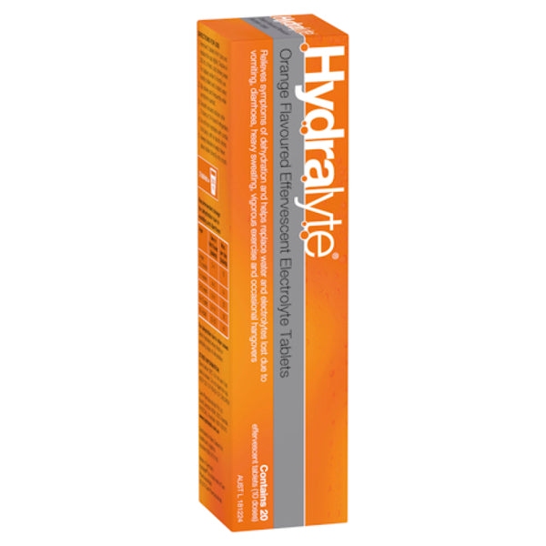 Hydralyte Orange 20 Effervescent Tablets