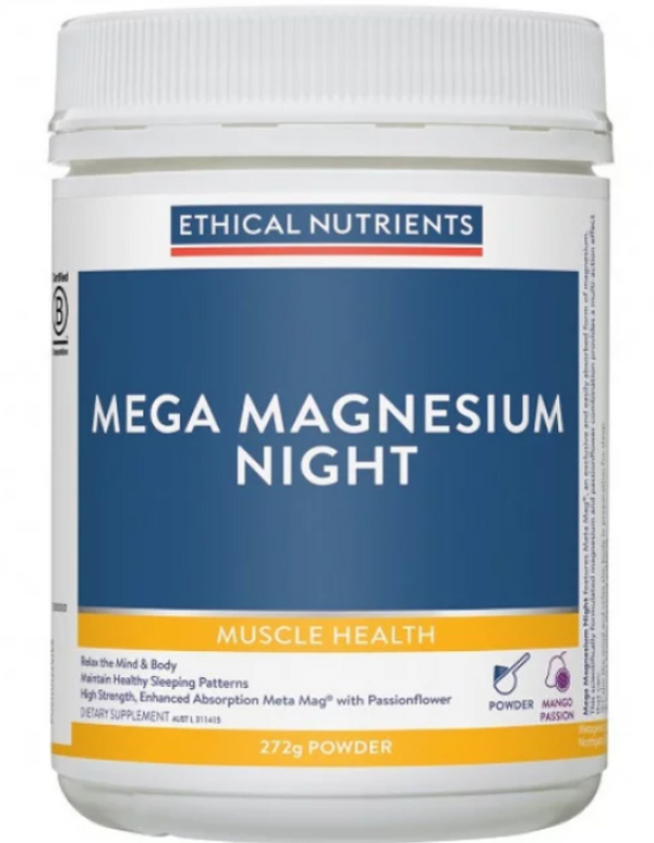 Ethical Nutrients Mega Magnesium Night Powder 272g