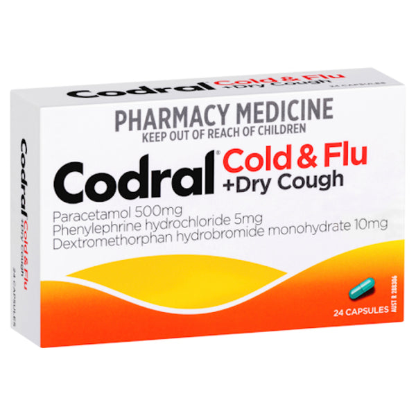 Codral Cold & Flu + Dry Cough 24 Capsules