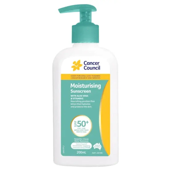 Cancer Council SPF 50+ Moisturising Sunscreen 200ml