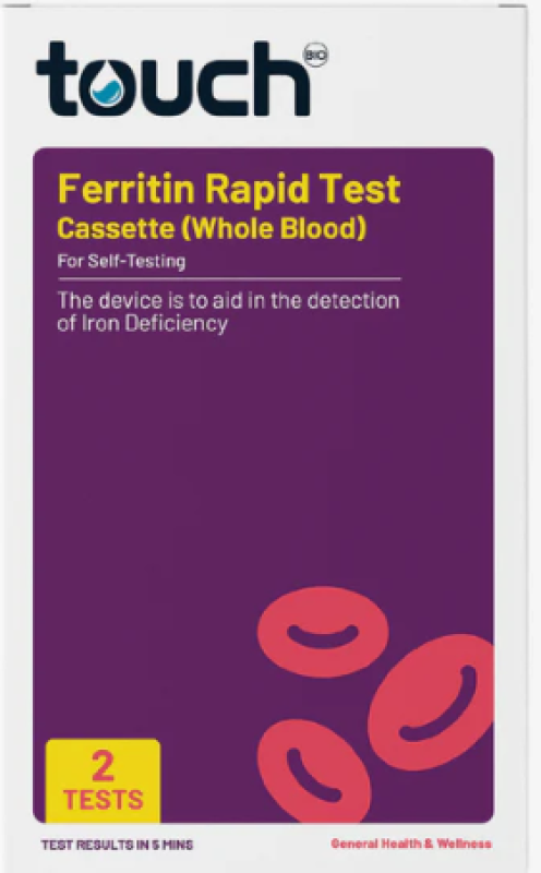 TouchBio Ferritin (Iron Level) Rapid Test -2 Tests