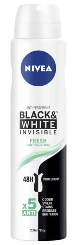 Nivea Black & White Invisible Fresh Deodorant 250mL