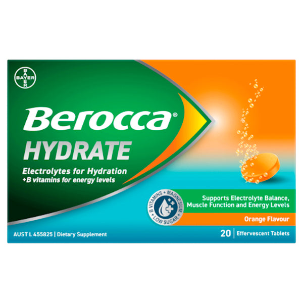 Berocca Effervescent Hydrate Orange 20 Tablets