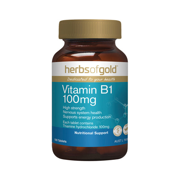 Herbs of Gold Vitamin B1 100mg 100 Tablets