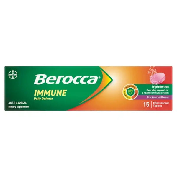 Berocca Immune Daily Defence Blackcurrant 15 Effervescent Tablets