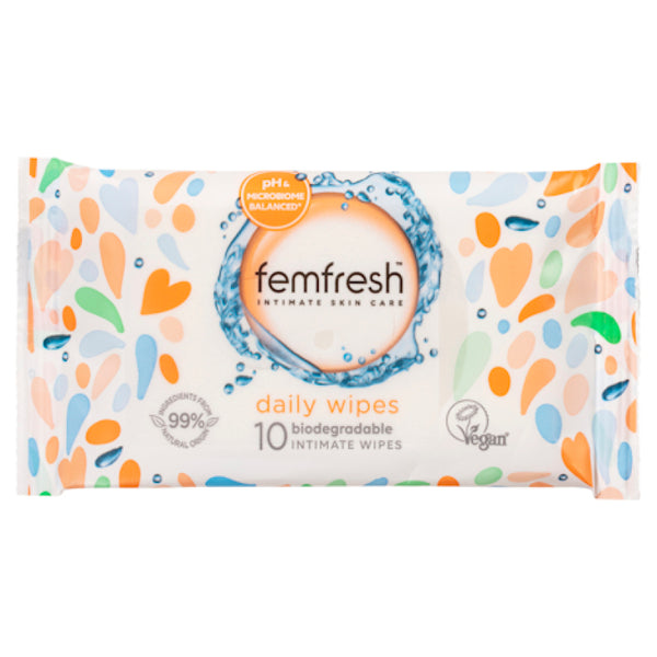 Femfresh Pocket Wipes 10 Travel Pack