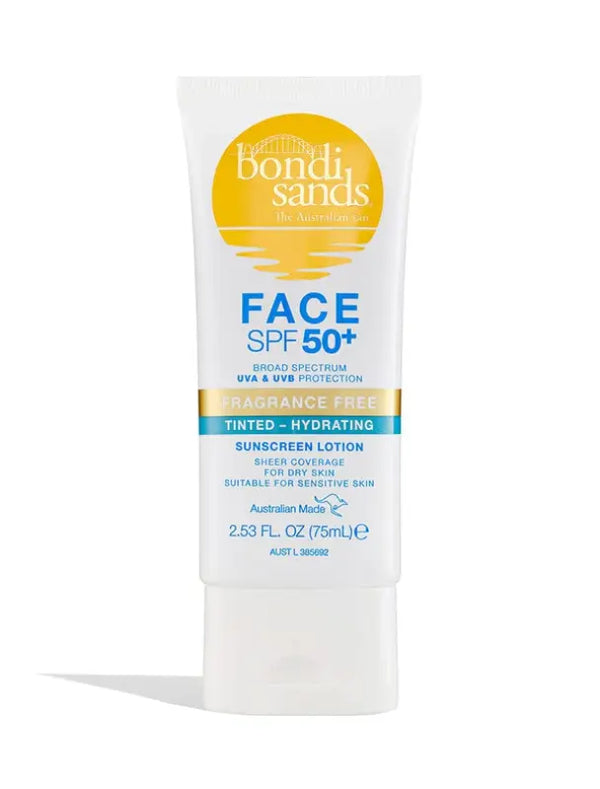 Bondi Sands SPF 50+ Fragrance Free Hydrating Tinted Face Lotion 75ml