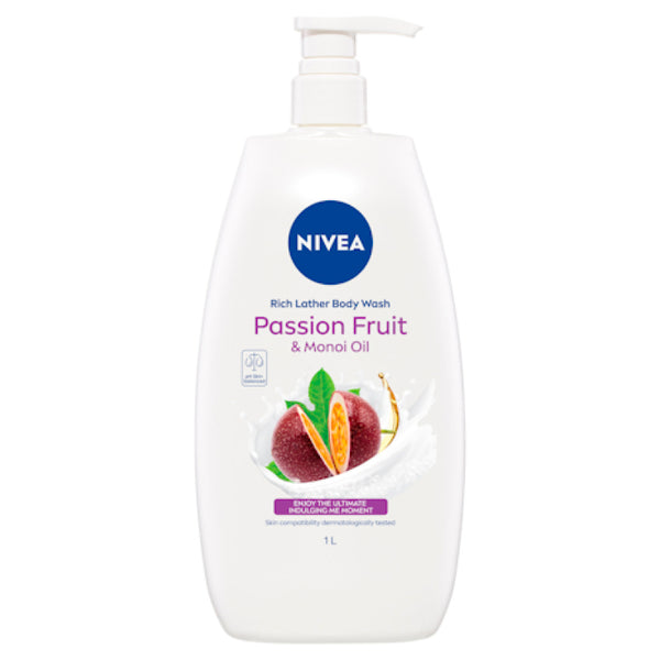 Nivea Rich Lather Passion Fruit & Monoi Oil Body 1L