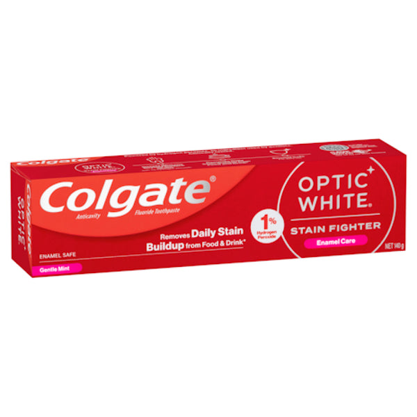 Colgate Optic White Stain Fighter Teeth Whitening Toothpaste Enamel Care with Hydrogen Peroxide 140g