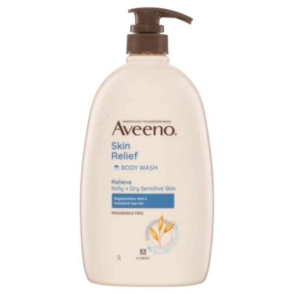 Aveeno Skin Relief Moisturising Fragrance Free Body Wash 1L