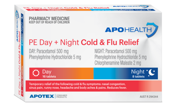 ApoHealth PE Cold & Flu Relief Day/Night 48 Tablets