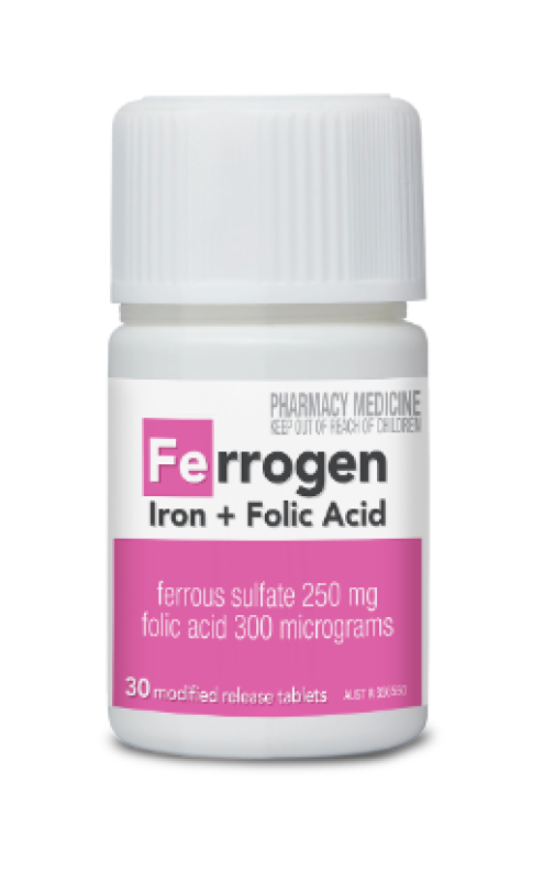 Ferrogen Iron + Folic Acid Modified Release 30 tablets