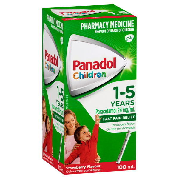 Panadol Children 1-5 Years Strawberry Flavour 100mL